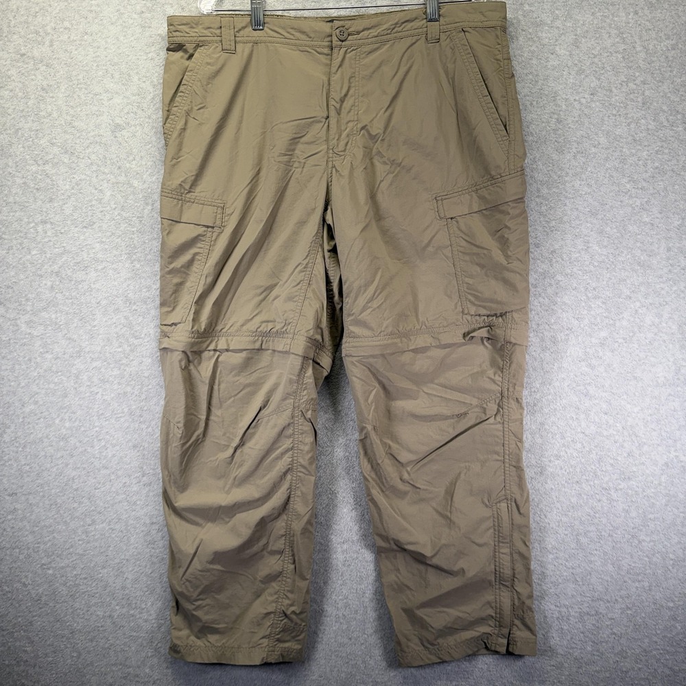 REI Co-op Pants Mens 40x30 Beige Cargo Sahara Convertible Hiking Outdoors